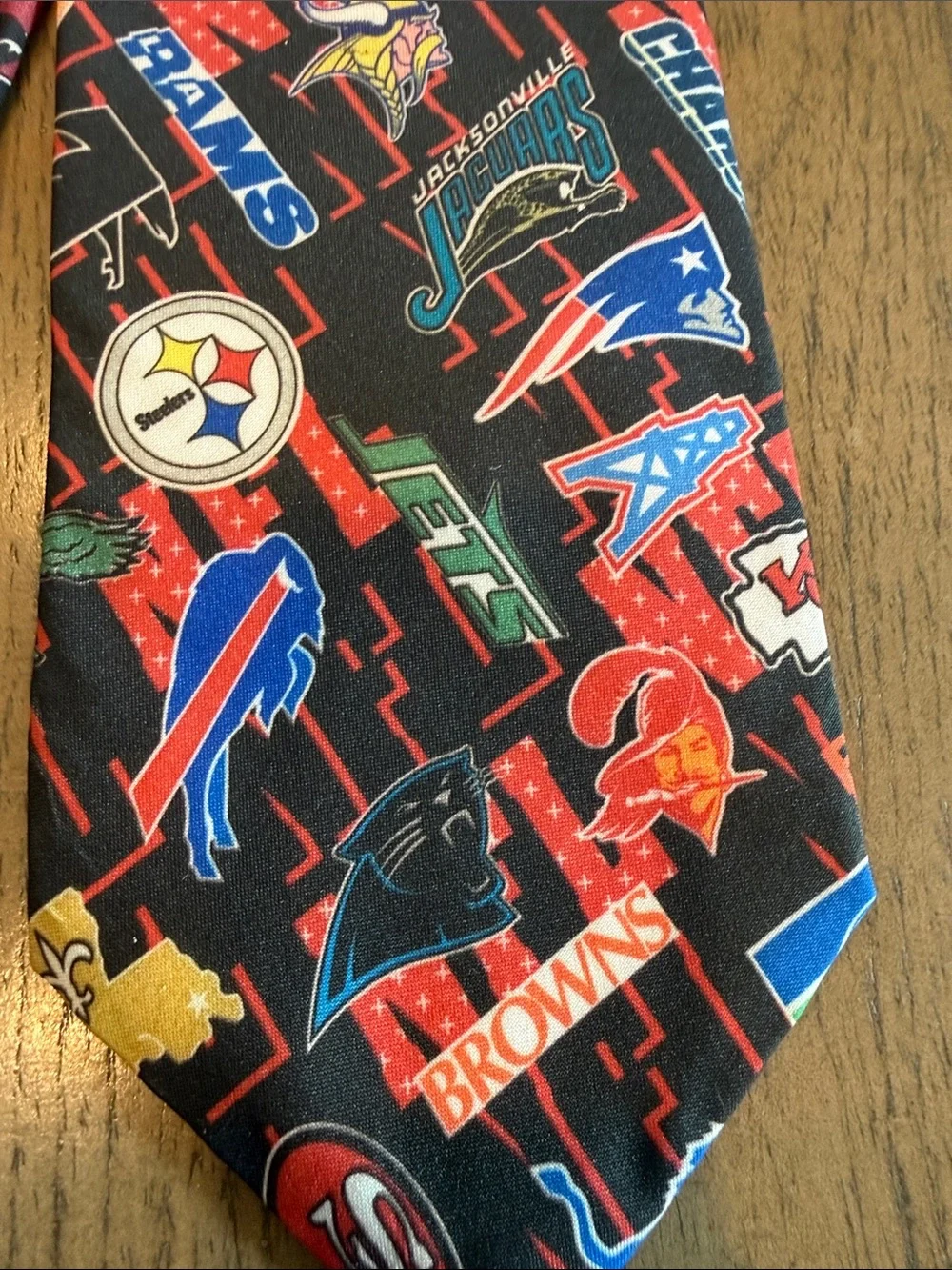 Vintage 1994 Ralph Marlin NFL Team Logo Tie Buffalo Bills Bears Cowboys Rams